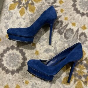 BCBG Genuine suede heels